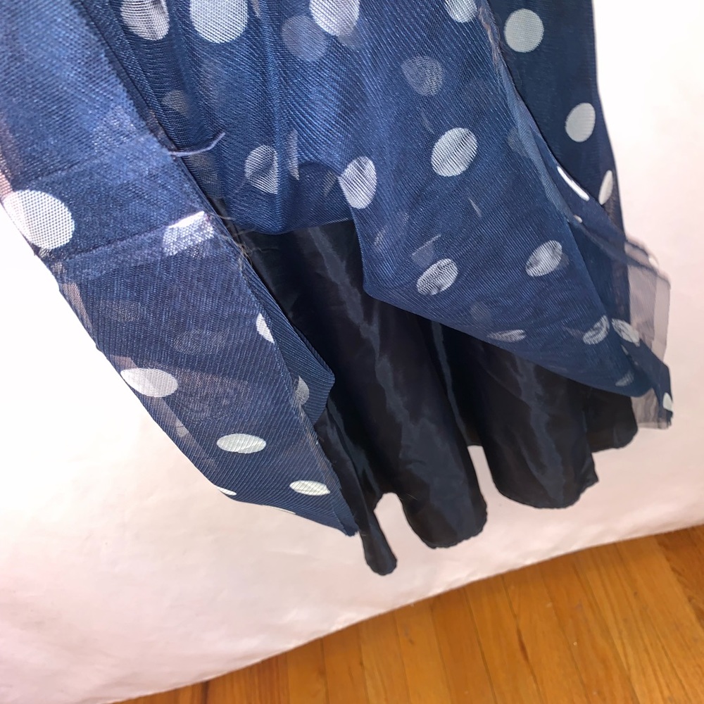Eliza J Dress A-Line Midi 10 Polka Dot Sleeveless - Picture 2 of 6